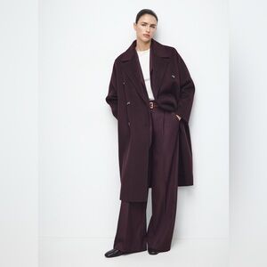 NWT Mango Handmade Oversized Wool Blend Coat